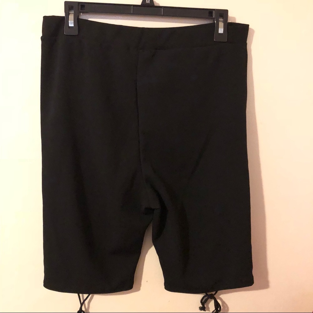 ❌🚫SOLD❌🚫Fashion Nova Black Tie Up Biker Shorts - Picture 3 of 8